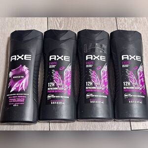 4 New AXE Excite Body Wash - Black and Purple